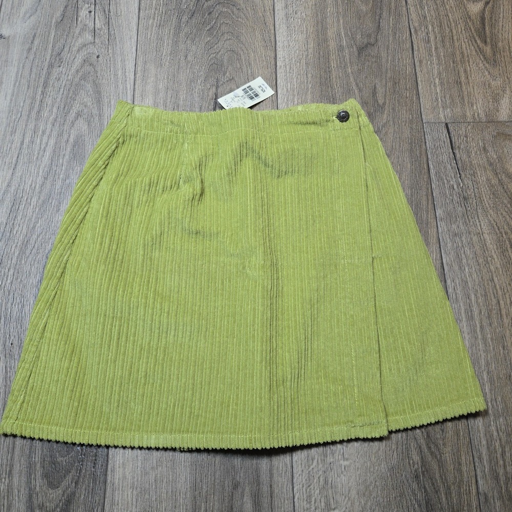 Vintage Express Lime Green Skirt NWT Size 5/6 MADE IN USA Wide Corduroy - Picture 2 of 7